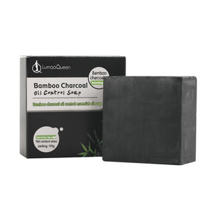 Cleaning exfoliating bamboo charcoal soap black best face soap for pigmentation dark spots hair glycerin soap base african black