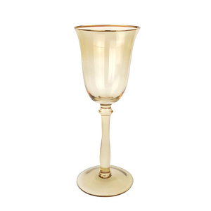 Factory Wholesale Price Eco-friendly non lead crystal glass material Colored Glassware Wine Glasses Set for wedding events