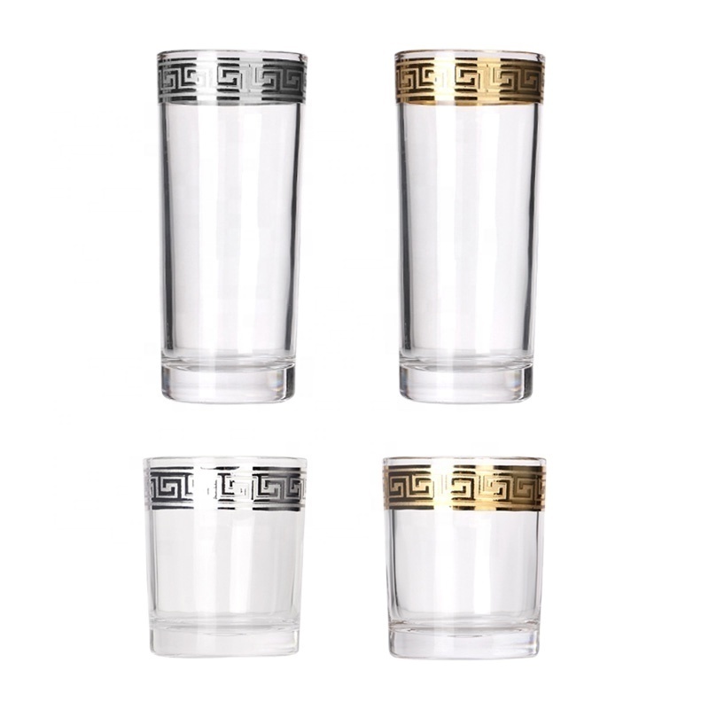 Wholesale Cheap Price Lead-Free High-Grade Crystal Champagne Wine And Champagne Glasses Glass Cup With Golden Rim