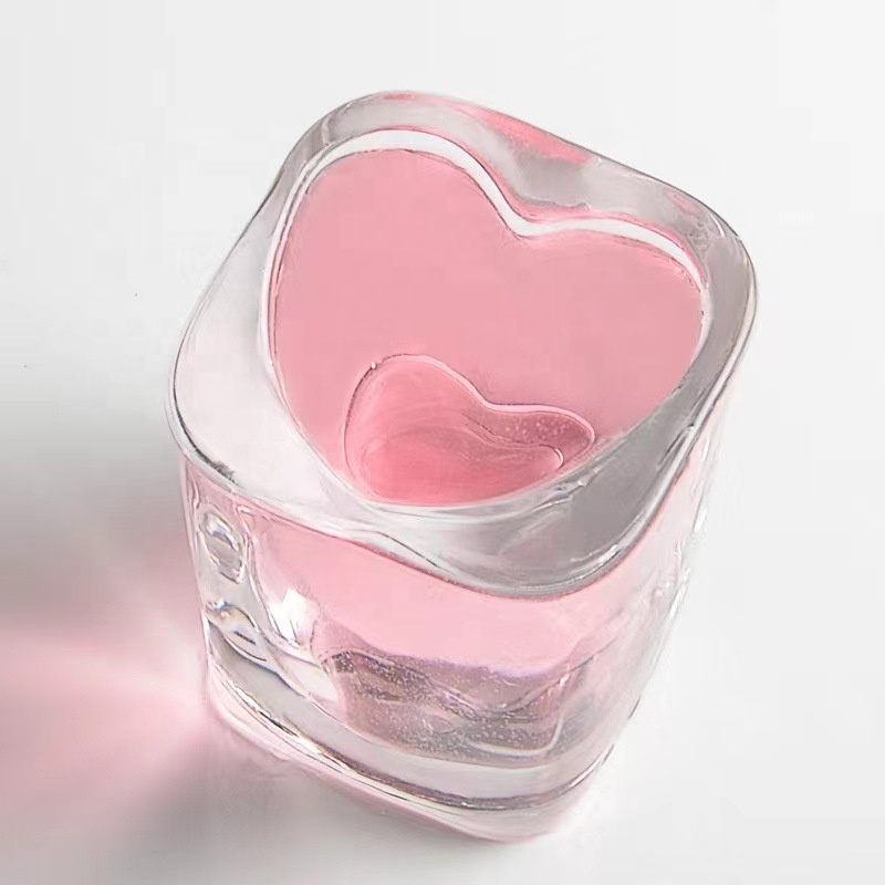 Hot Selling Mini Shot Glasses Whisky Shot Glasses Cup 45ml Heart Tequila Mini Bar Shot Glasses FOR Party Wedding Dating