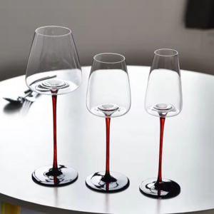 Hot Selling Food Grade European Crystal Glass New Design Red Wine Glass Set Lead-free Champagne Glasses