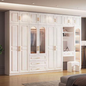 2023 Popular modern Italian luxury bedroom wardrobe cabinet combination design