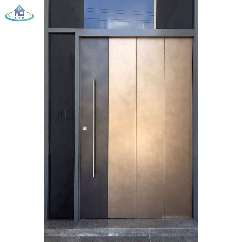 Guangdong YZH modern appearance wooden door design luxury 2023 house doors modern oversize 3m exterior door