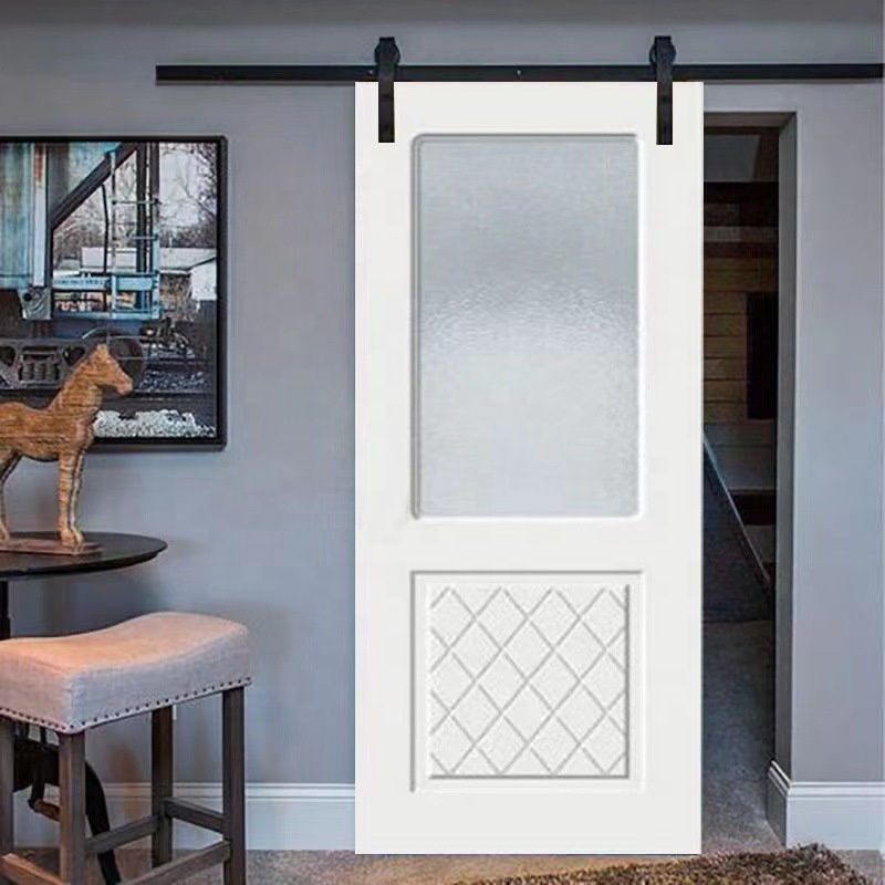 High Quality Safety Sliding Tempered Glass Barn Door with High Duty Sliding Glass Barn Door System