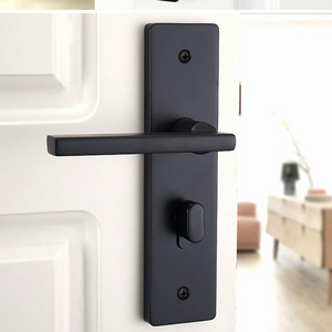 Interior door lock for wooden room door black interior door  lock with handle