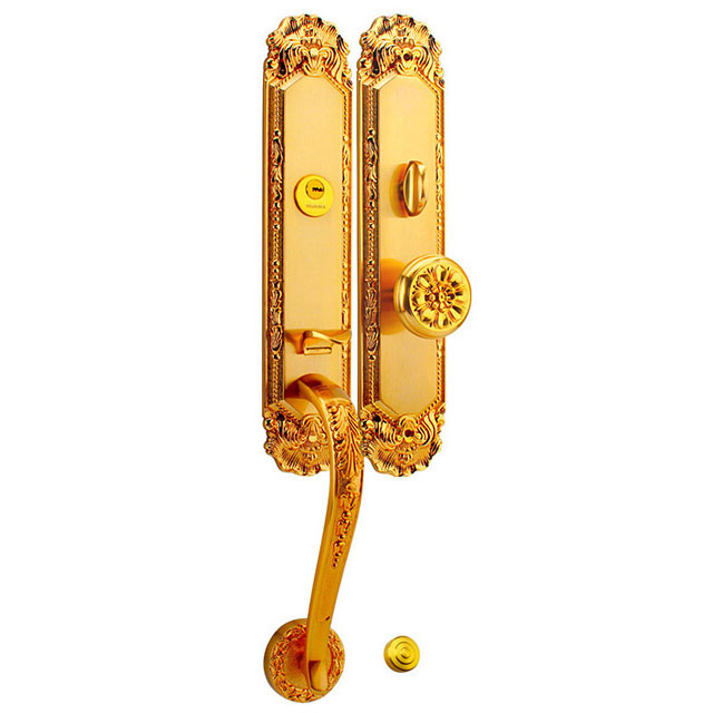 High quality wood door lock long handle Main double door lock with a dummy handle