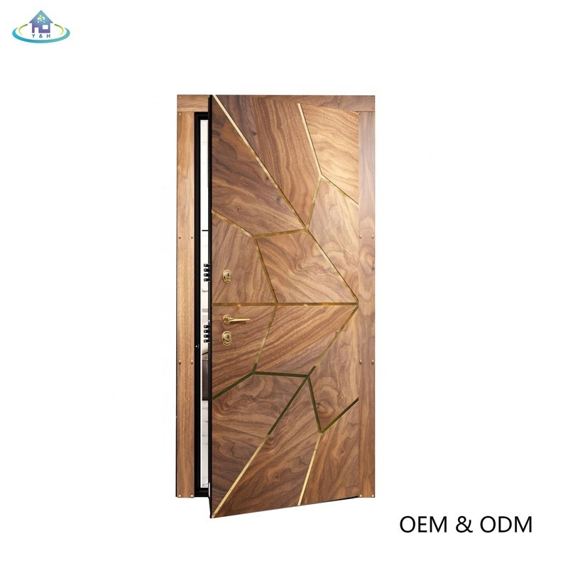 Guangdong YZH modern appearance wooden door design luxury 2023 house doors modern oversize 3m exterior door