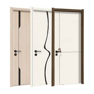 Factory wholesale popular solid wooden door bedroom interior wood door for houses interior wooden doors