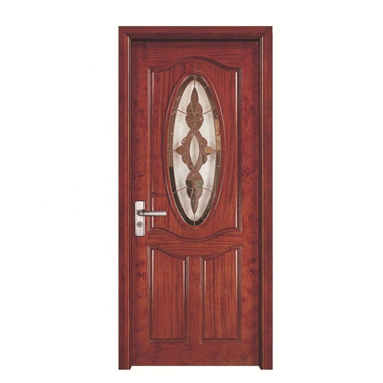 Modern luxury villa interior bedroom wooden door high quality custom carved pattern door