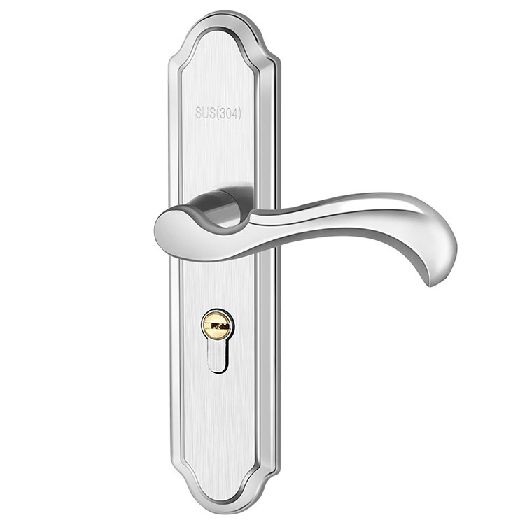 China stainless steel door lock for interior indoor handle residential wooden door locks