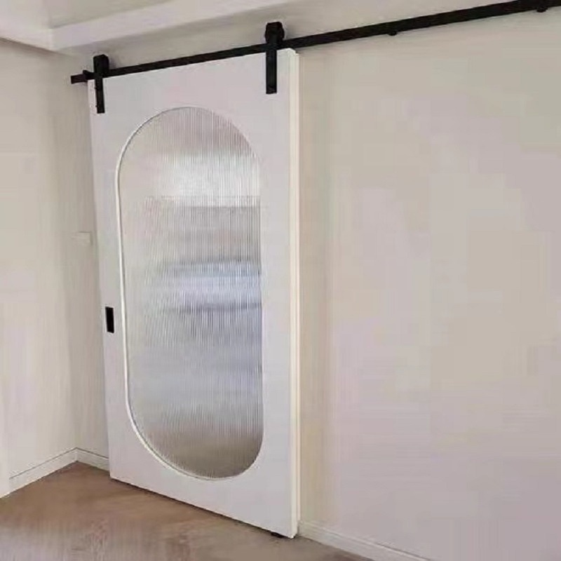 High Quality Safety Sliding Tempered Glass Barn Door with High Duty Sliding Glass Barn Door System