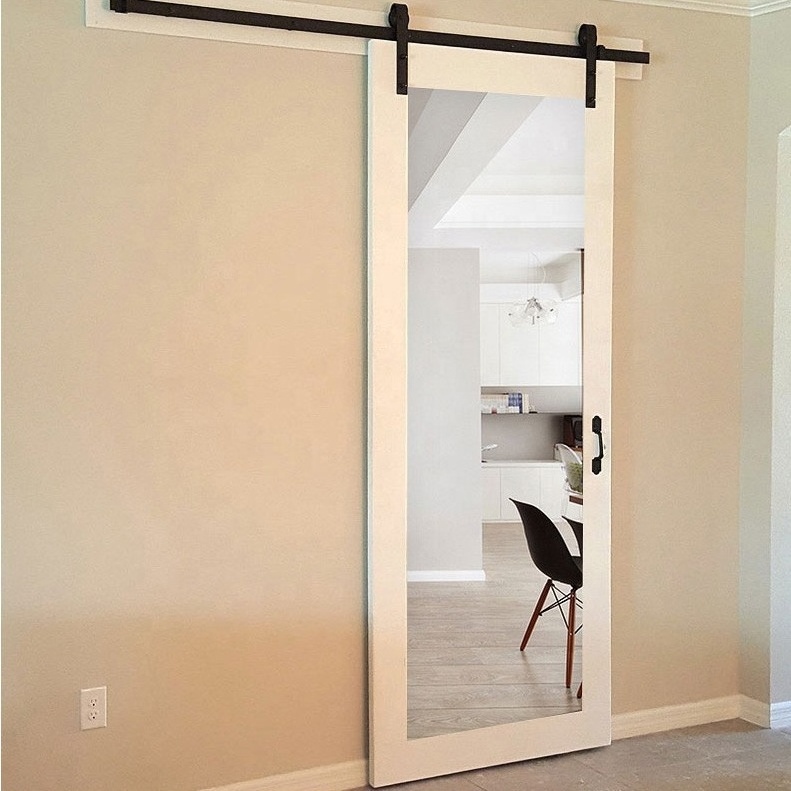 High Quality Safety Sliding Tempered Glass Barn Door with High Duty Sliding Glass Barn Door System