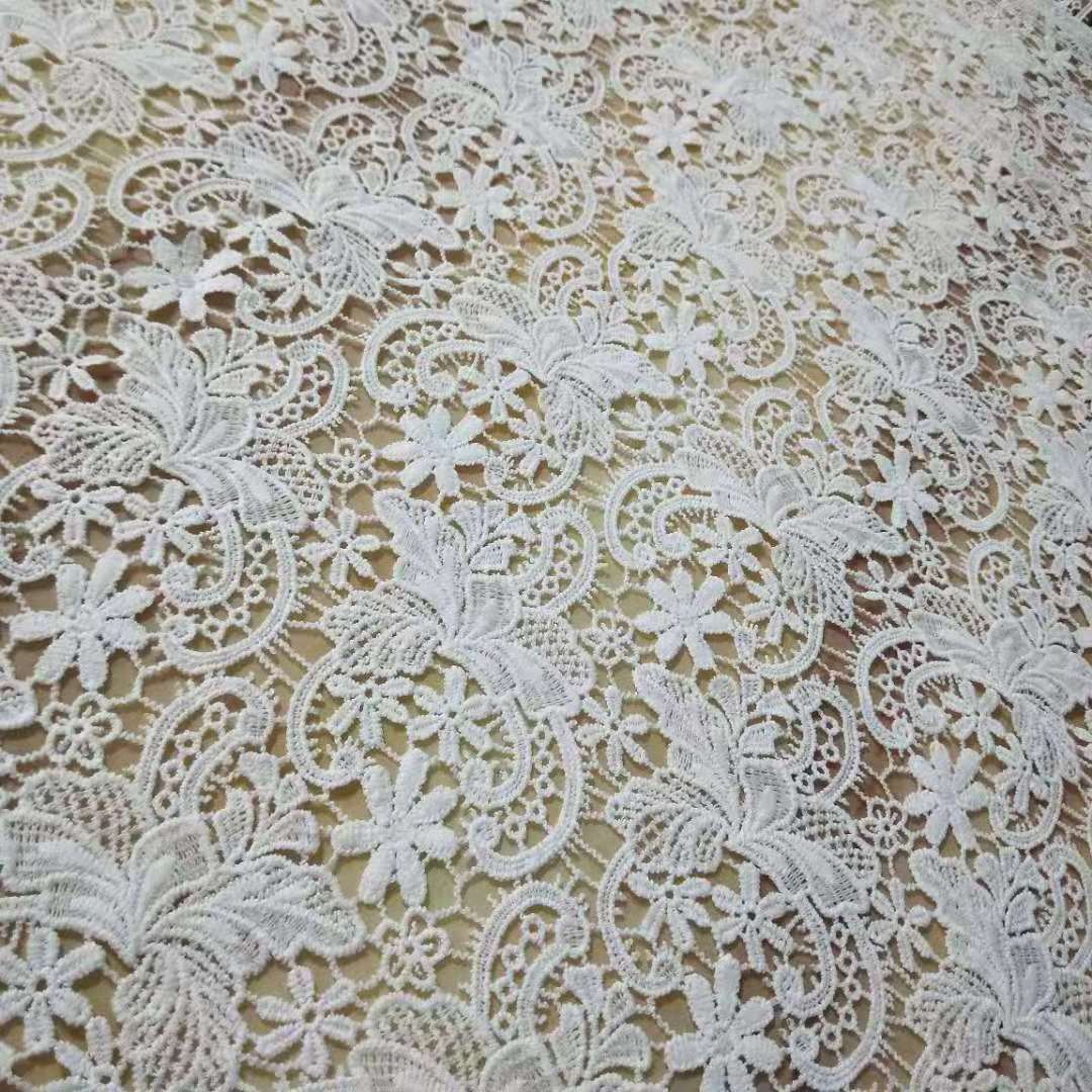 Factory self-sales Milk silk water soluble lace full-scale lace fabric