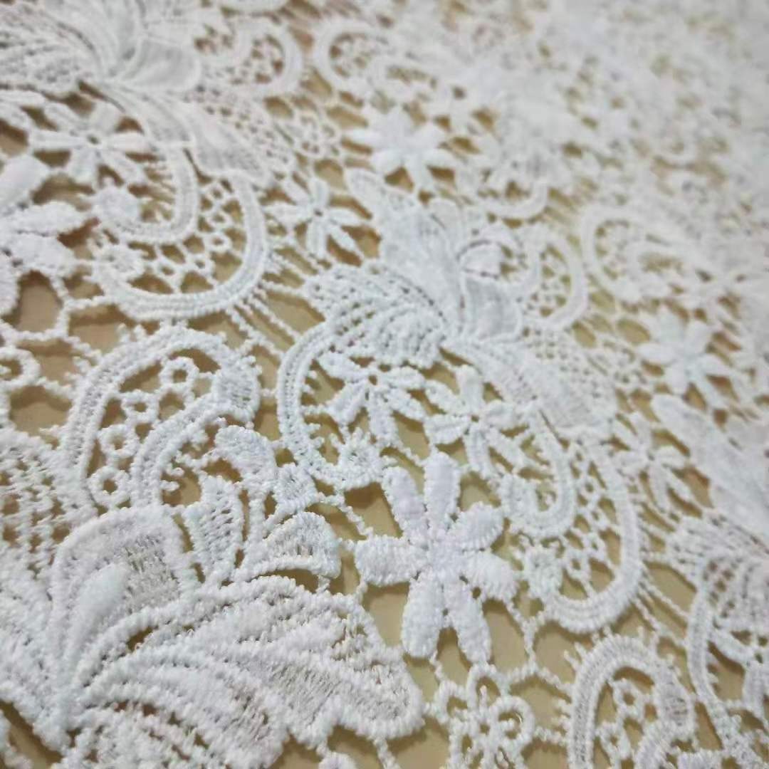 Factory self-sales Milk silk water soluble lace full-scale lace fabric