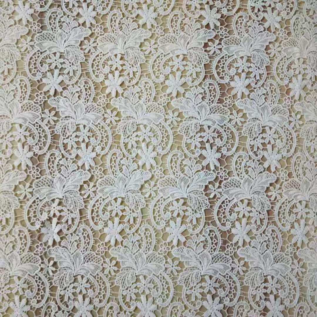 Factory self-sales Milk silk water soluble lace full-scale lace fabric