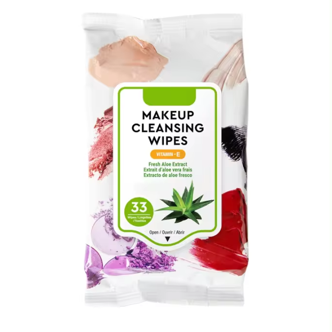 Cosmetic Facial Wipes Aloe Vera&Cucumber Enriched Organic Makeup Remover Wipes