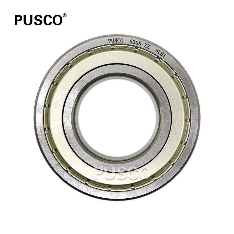 PUSCO China Supplier Customized Miniature Deep Groove Ball Bearing 6205 6206 6207 6208 Bearing Steel 6208 ZZ