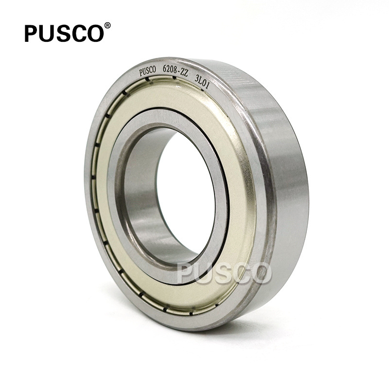 PUSCO China Supplier Customized Miniature Deep Groove Ball Bearing 6205 6206 6207 6208 Bearing Steel 6208 ZZ