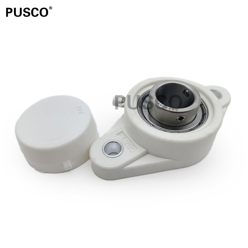 PUSCO Flange Pillow Block Bearing FL205 Bearing Housing fl205 For Waterproof Plastic Flange White Pillow Block Bearing FL205