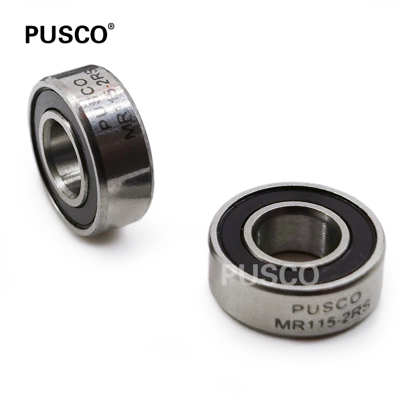 PUSCO Small Size Ball Bearing 5x11x4mm Miniature Toy Bearings MR115-2RS Deep Groove Ball Bearing MR115 2RS For Electric RC Cars