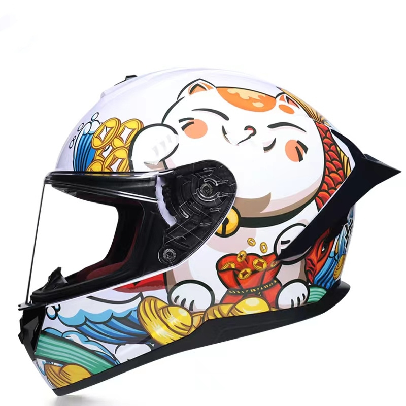 2023 High Quality ABS Full Face Europe Certificate Modification Cat Motorcycle Helmet