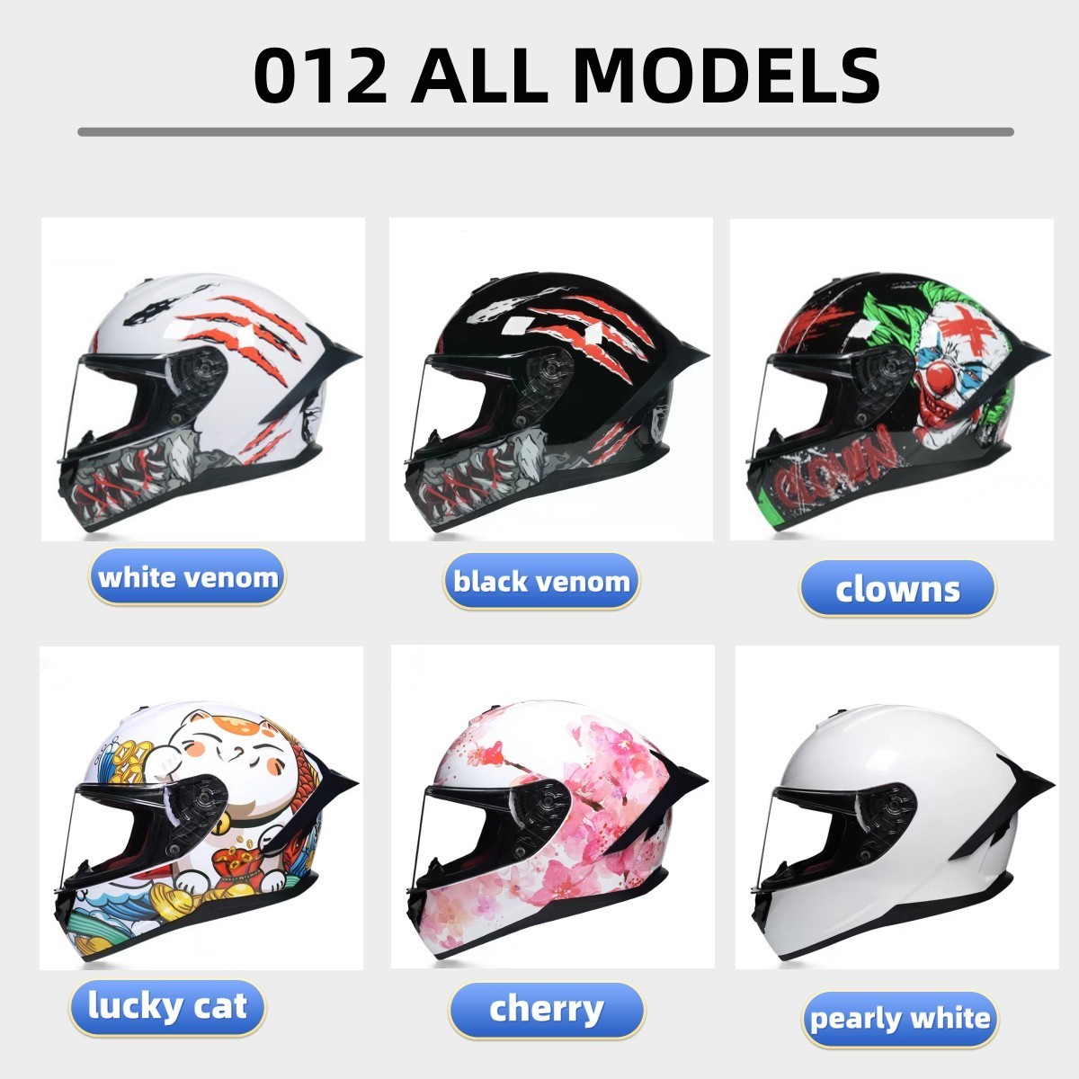 2023 High Quality ABS Full Face Europe Certificate Modification Cat Motorcycle Helmet