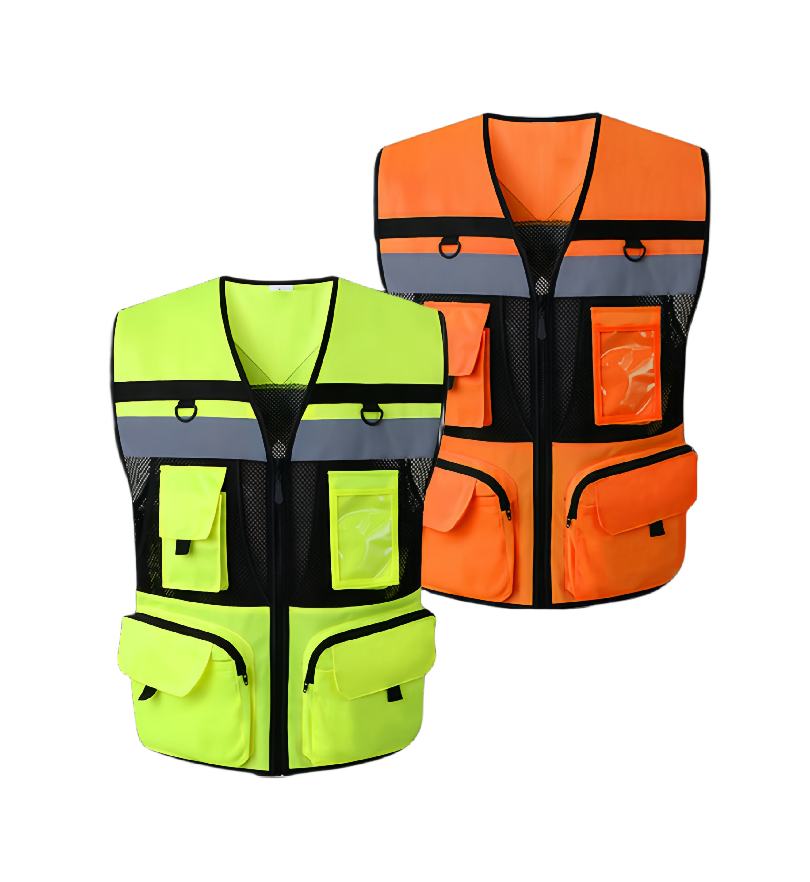 Hi Vis Executive Waistcoat Reflective High Visibility Work Security Safety Vest with Pockets