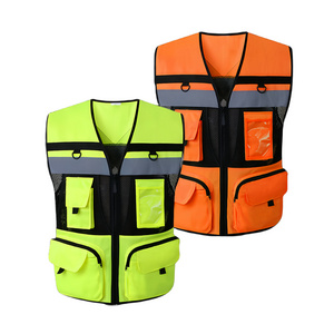 Hi Vis Executive Waistcoat Reflective High Visibility Work Security Safety Vest with Pockets