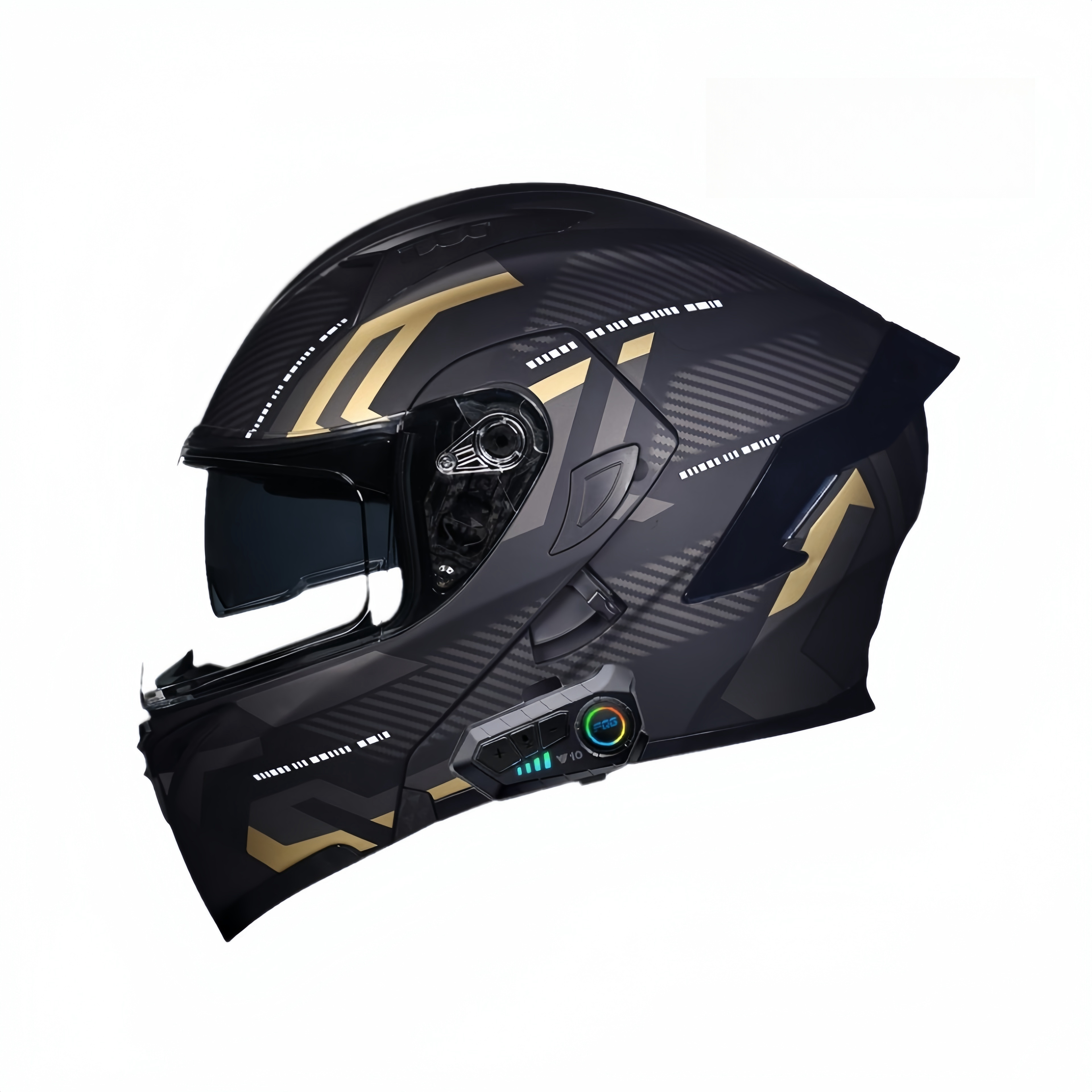 Dual Visor Capacete Moto Motocross Flip up Motorcycle Helmet with Bluetooth