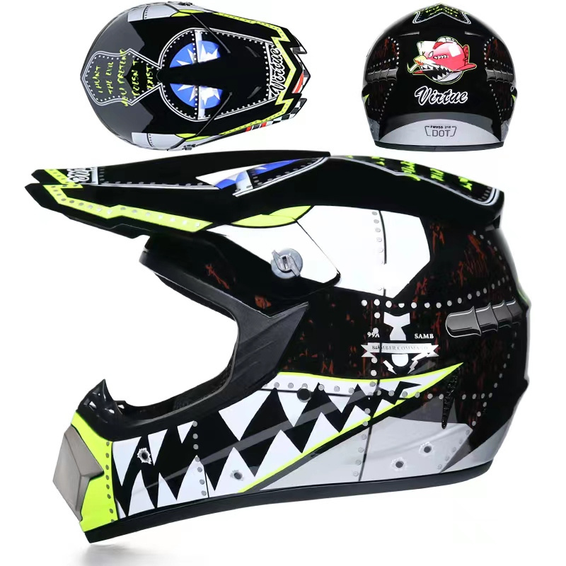 Hot Sale Custom Capacete De Motocross Fox 1 Unidade Shark Motorcycle Accessories Helmet