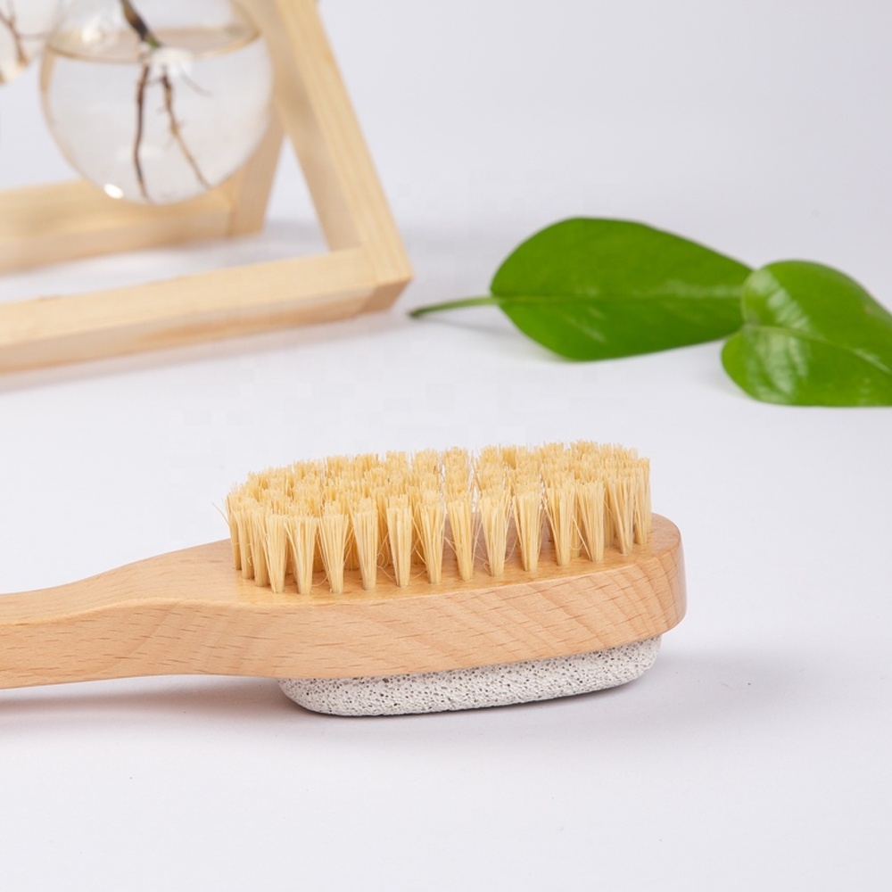 Wood Sisal Pumice Stone Brush Custom Logo Cleaning Brushes Customized Packaging Sustainable Electric Scrubber Cleaning Brush