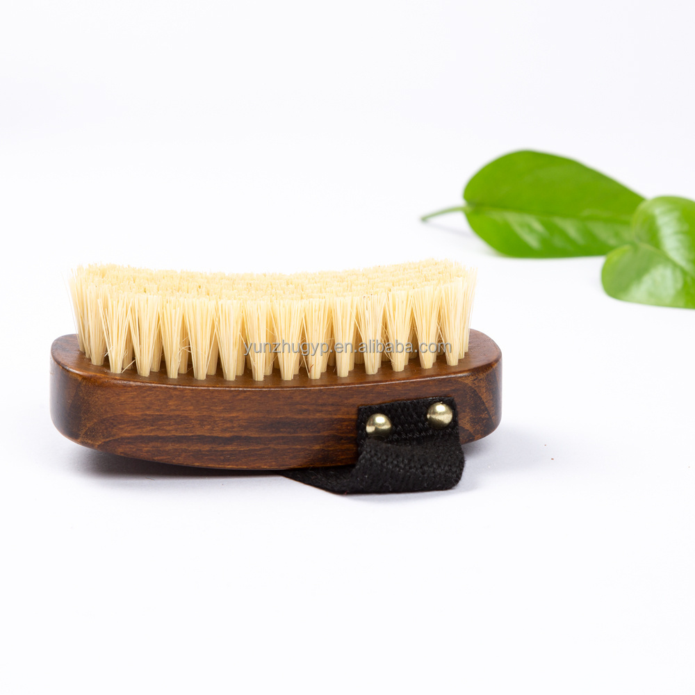 Wholesale Customize Logo Boar Bristles Beard Brush Wood Mustache Brush Sisal Wooden Products Customizable Men Personal Care