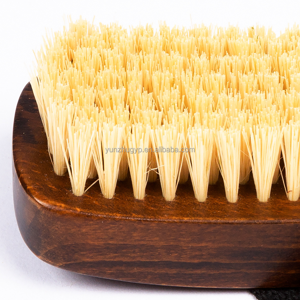 Wholesale Customize Logo Boar Bristles Beard Brush Wood Mustache Brush Sisal Wooden Products Customizable Men Personal Care