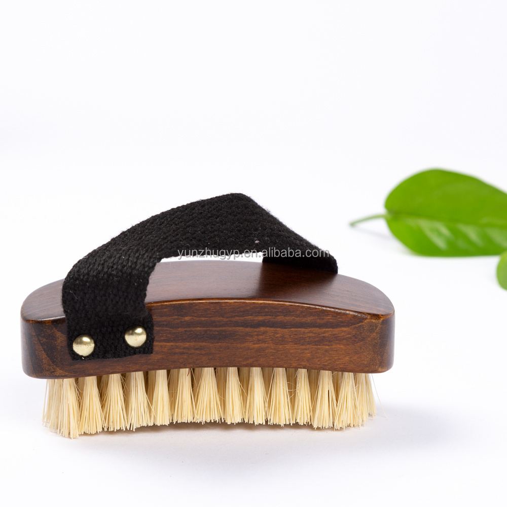 Wholesale Customize Logo Boar Bristles Beard Brush Wood Mustache Brush Sisal Wooden Products Customizable Men Personal Care