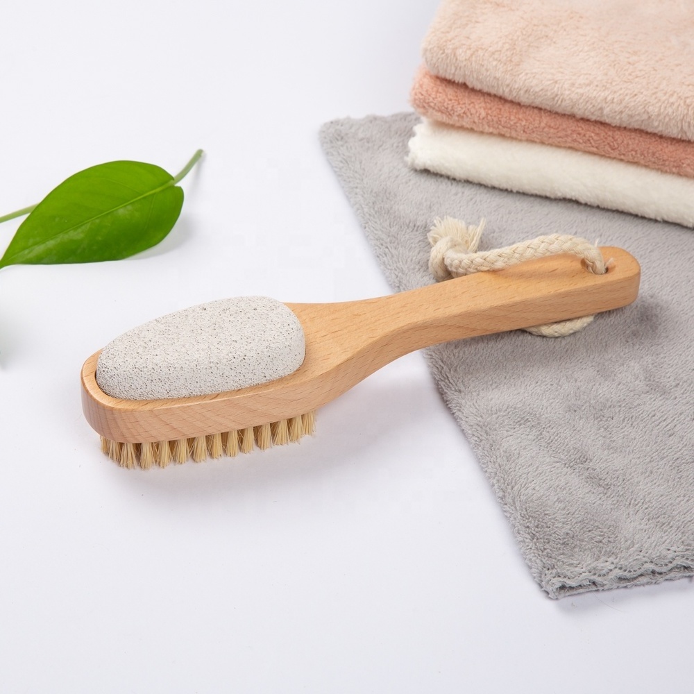 Wood Sisal Pumice Stone Brush Custom Logo Cleaning Brushes Customized Packaging Sustainable Electric Scrubber Cleaning Brush