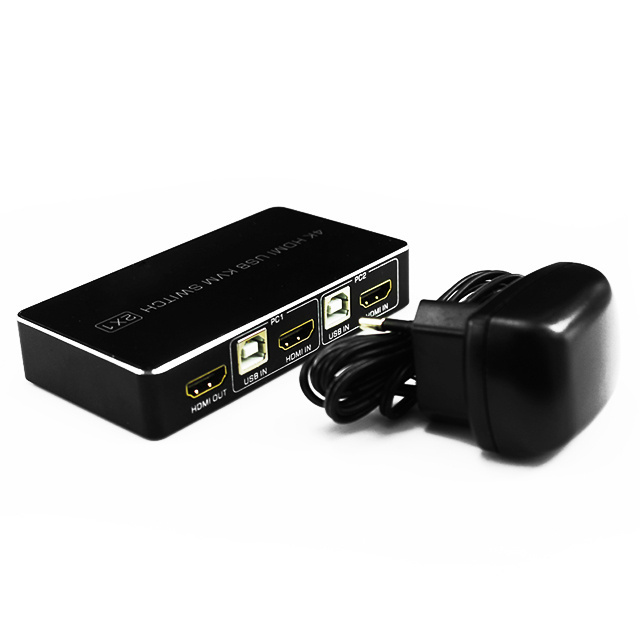 Hdmi 4k kvm switch black usb switch 2 ports