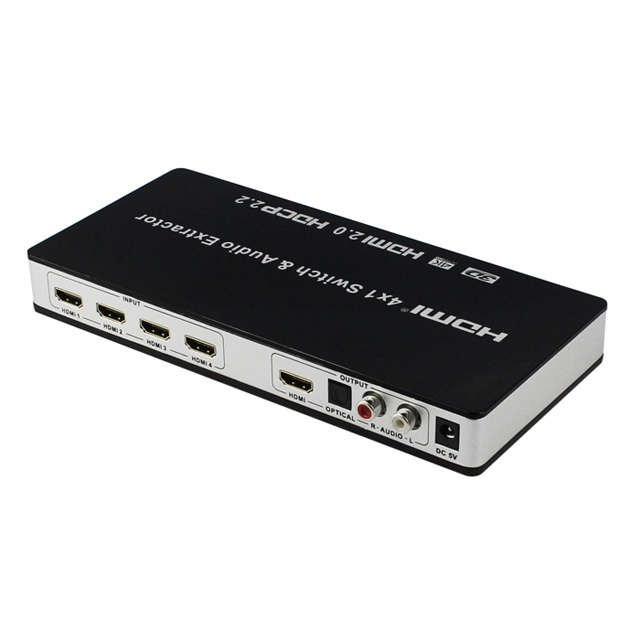 4K 60Hz HDR ARC18Gbps HDMI 2.0  HDCP 2.2 4x1 HDMI Switch with audio extractor in category other home audio video