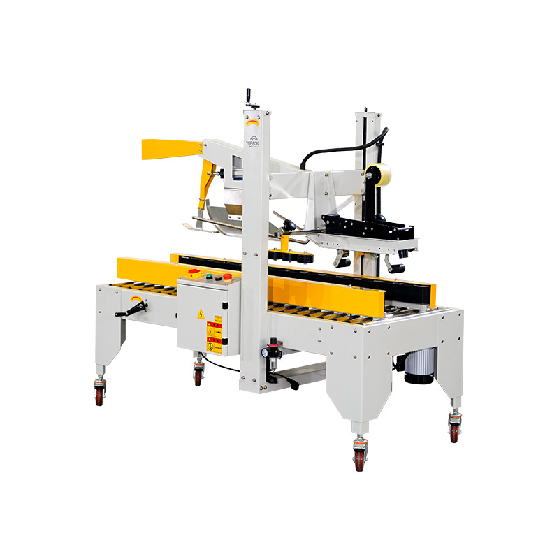 Automatic Flaps Folding Carton Sealing Machine , Case Box Tape Sealer