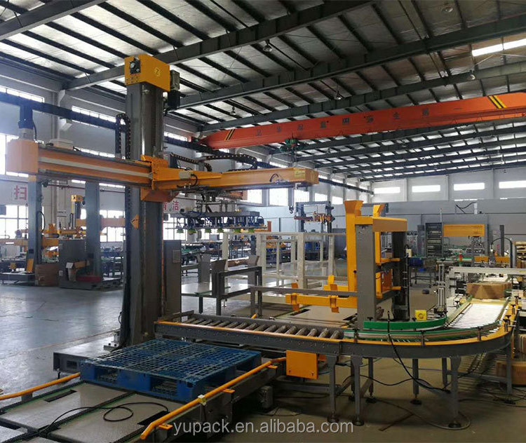 Auto Box/Case/Carton Coordinate Formula Palletizer Gantry Palletizing Machine with Stacking Machine Pallet Dispenser and Stacker