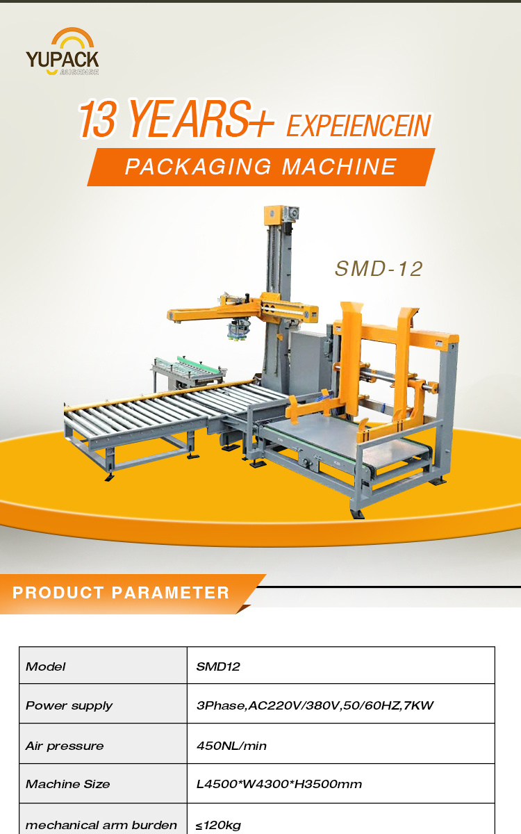 Auto Box/Case/Carton Coordinate Formula Palletizer Gantry Palletizing Machine with Stacking Machine Pallet Dispenser and Stacker