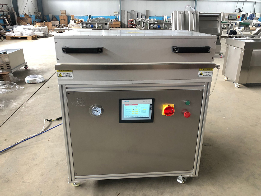 Tray sealing cooked foods fish vacuum packing machine