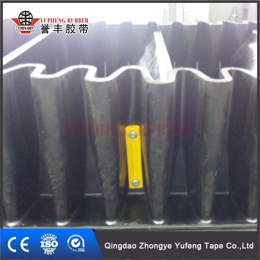 Customize Inclined Sidewall Conveyor Belt durable Skirt Side Wall Rubber Conveyor Belt