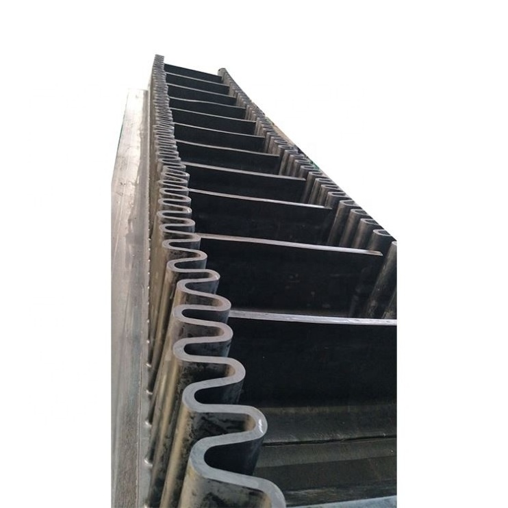 Hot selling good after-selling service aging-resistant with cleat skirt rubber conveyor belt for salt mines