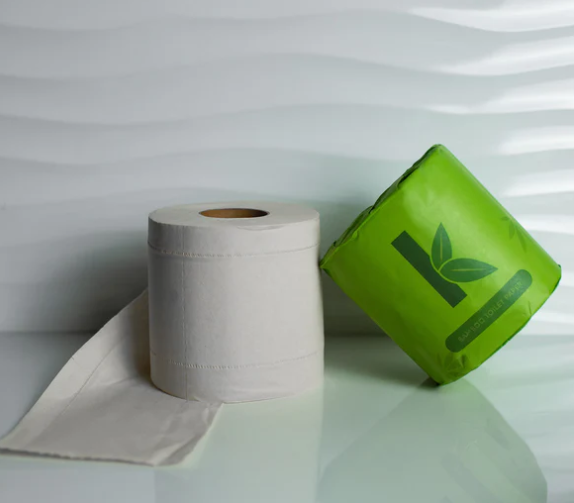 FSC Tree Free Eco Bamboo Toilet Paper Bath Tissue With Plastic Free Packaging, Made of 100% sustainable bamboo 100% plastic free