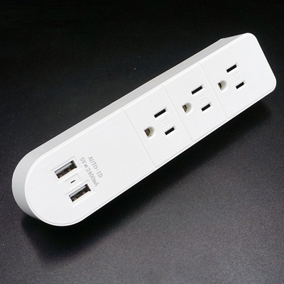 New Trend USA Power Surge Protector Electrical AC Way Outlet Cord Multi USB Switch Plug Tabletop Extension Socket