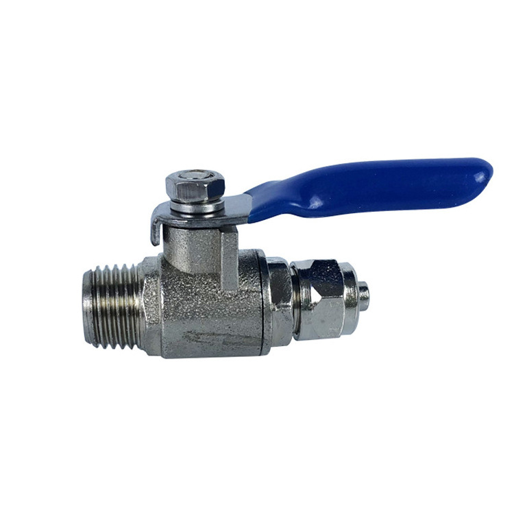 1/4inch NPT male to 3/8inch pipe fitting Inline Mini Ball Valve Shut Off Switch