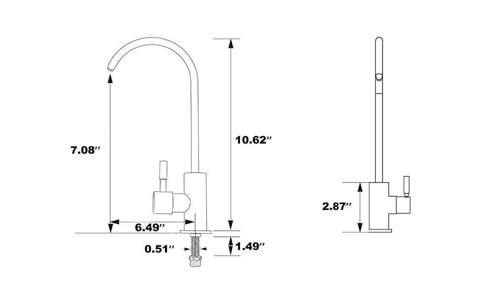 1/4-inch Water Faucet Lead-free Beverage Faucet Water Filtration System Purifier Filter Drinking Water Faucet Kitchen CLASSIC