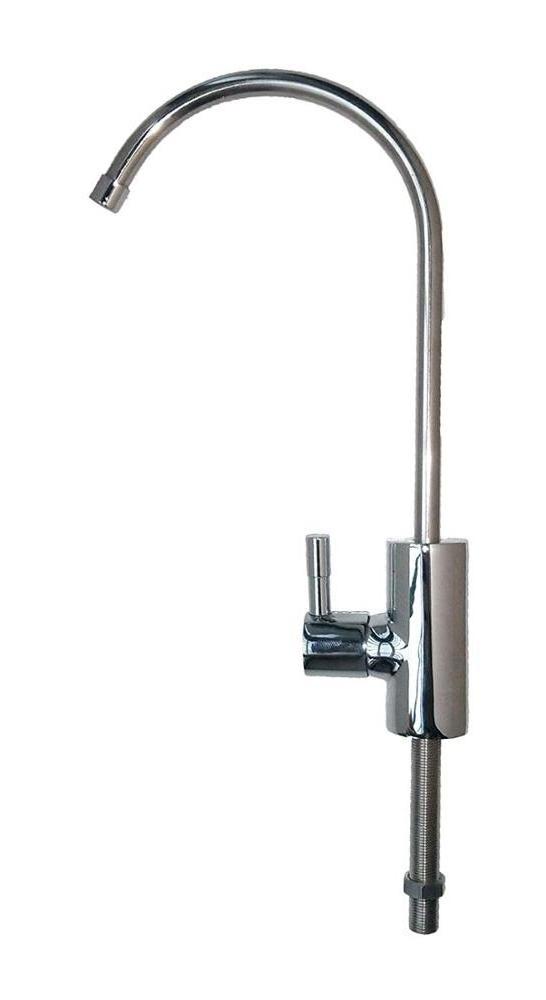 Brushed Chrome Stainless Steel lead-free RO ultra water filter faucet with 1/4inch or 1/2 inch fast fitting