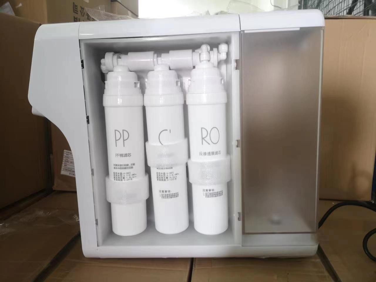 None install counter top desktop RO water purifier water purification tablets for drinking and with hot water dispenser