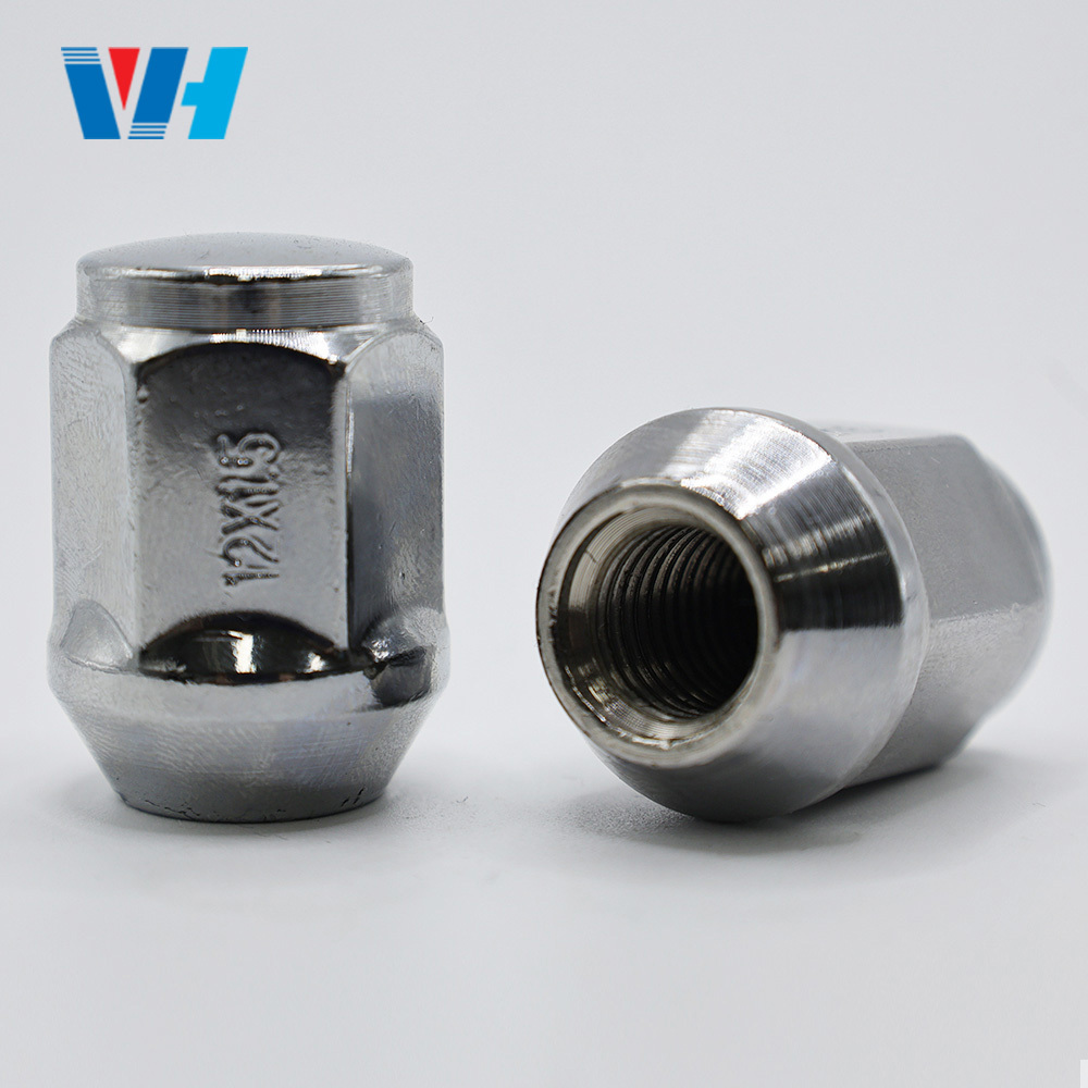 1.31in Length M12x1.5 20mm Hex Chrome Compatible with Select Models Chrome Long Cone Seat wheel lug nut set